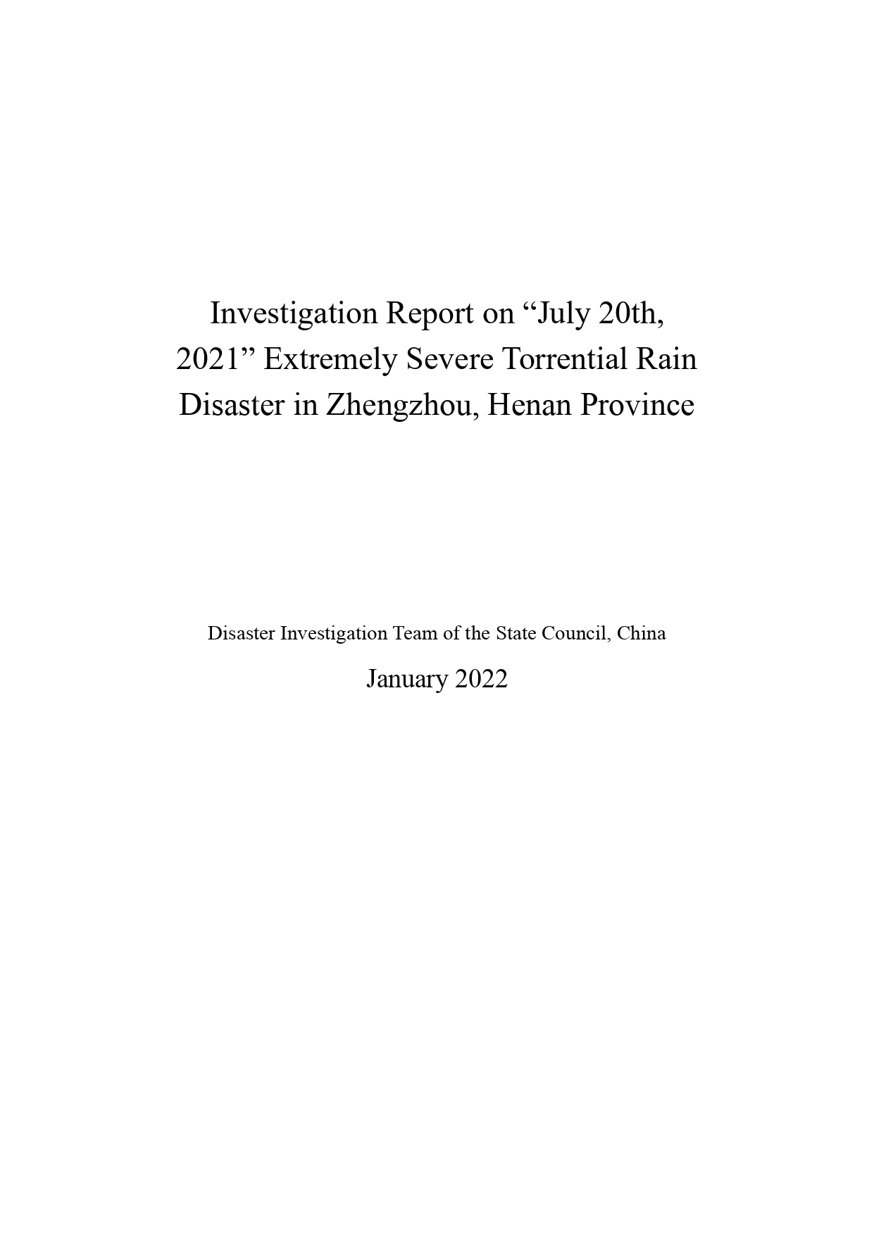 Henan Flood July 2021 &Ultramarathon Tragedy China May 2021 Investigation Reports Released